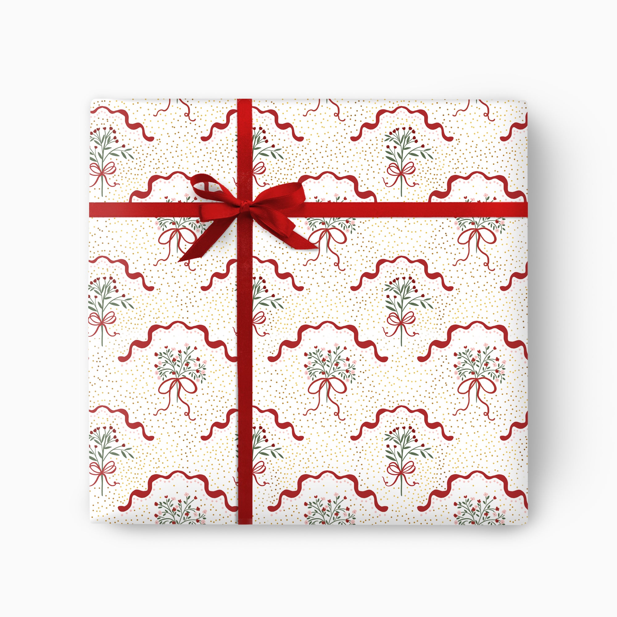 FCWP012 - Holly & Berry Foiled Wrapping Paper