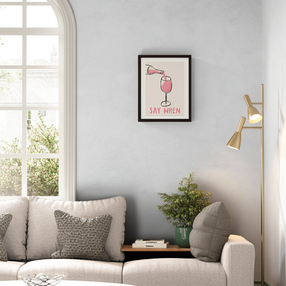 WF1321F - Say When Framed Print
