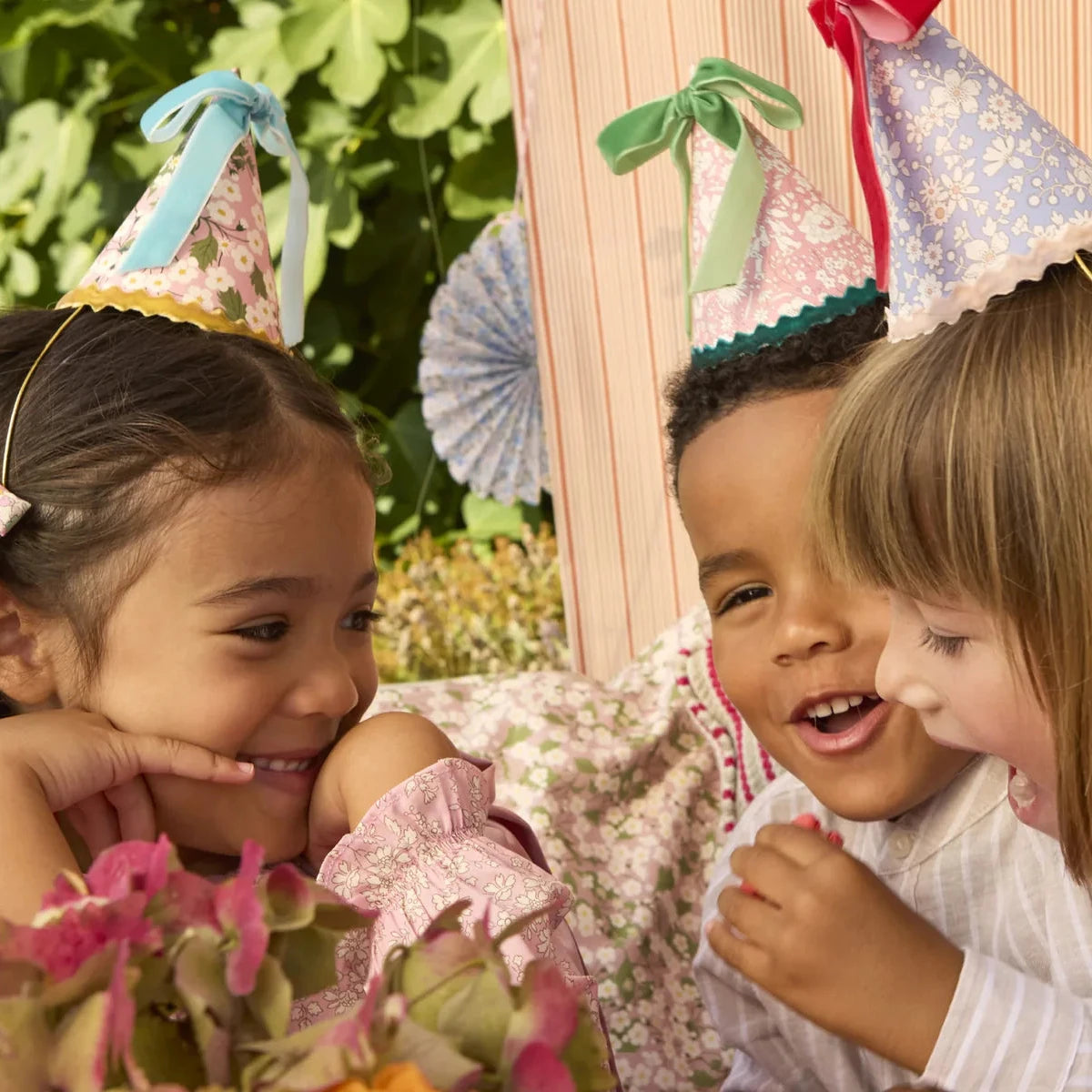 Party Hats-284190 - Floral Print Party Hats-Meri Meri