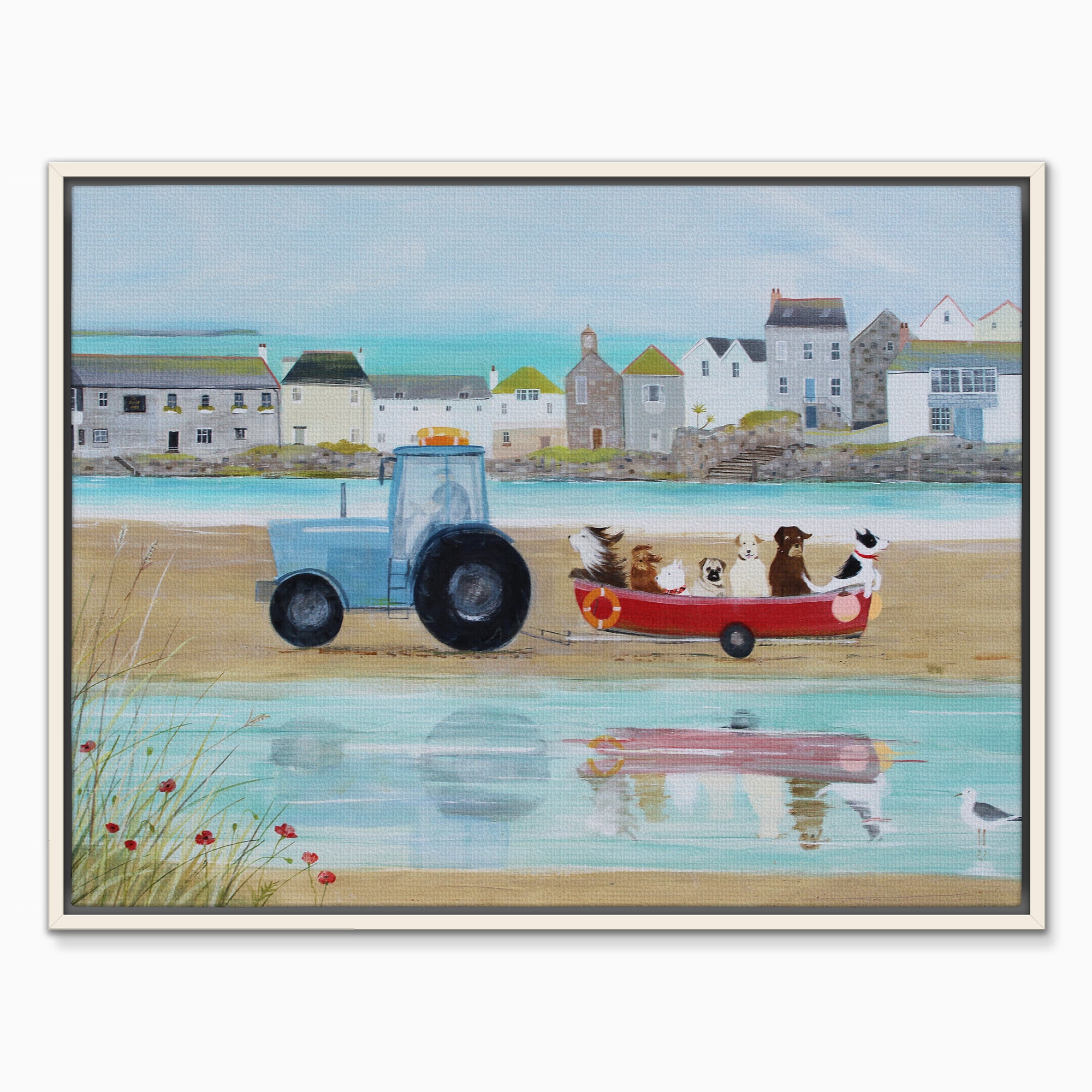 Canvas-HCC340F - Beach Trip Framed Canvas-Hannah Cole