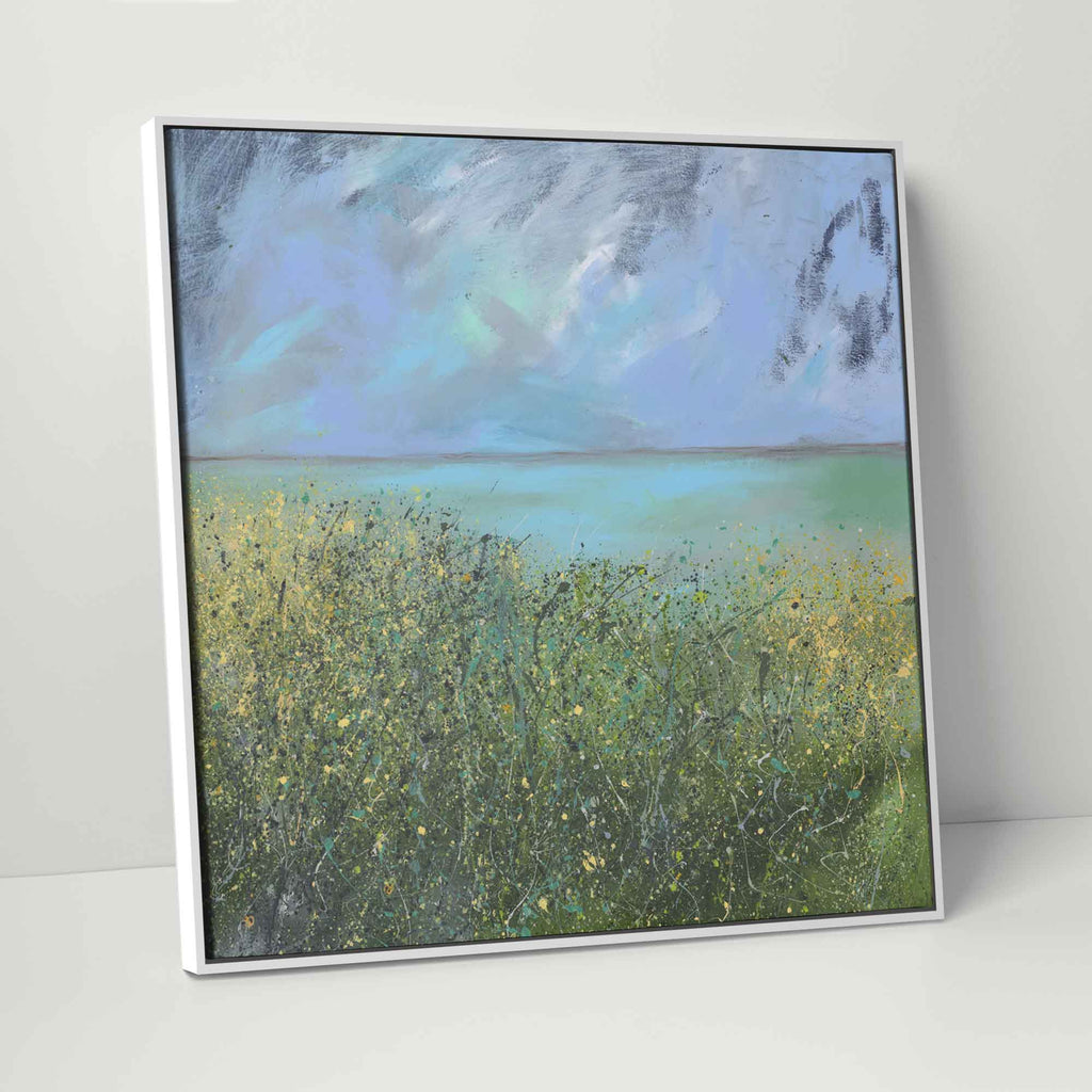 Canvas-LTC001F - Aqua Waters Framed Canvas-Whistlefish