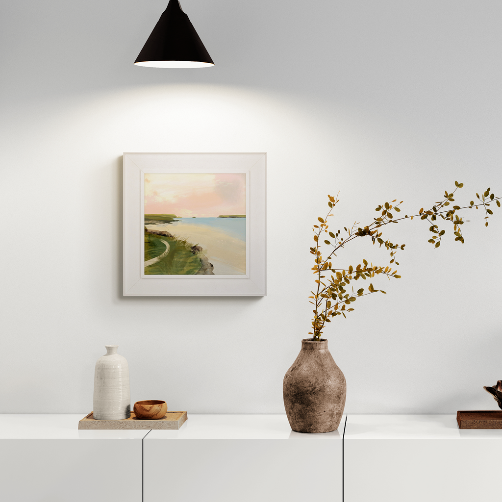 Canvas - WFC121F - Camel Estuary Tray Framed Canvas - Camel Estuary Tray Frame Canvas - Whistlefish