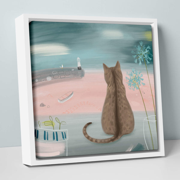 Canvas-WFC67 - Watching St Ives Framed Canvas-Whistlefish