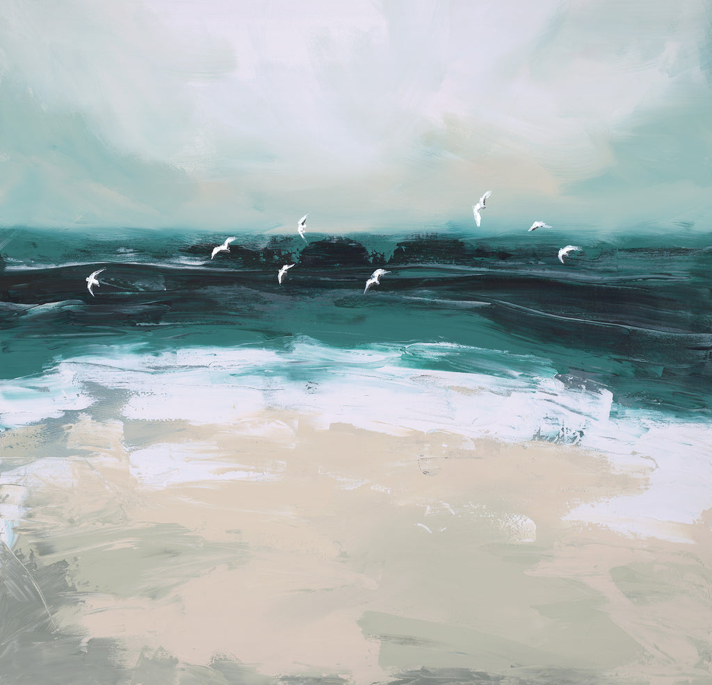 Canvas-WTC12F - Atlantic Tide Large Framed Canvas-Will Thompson