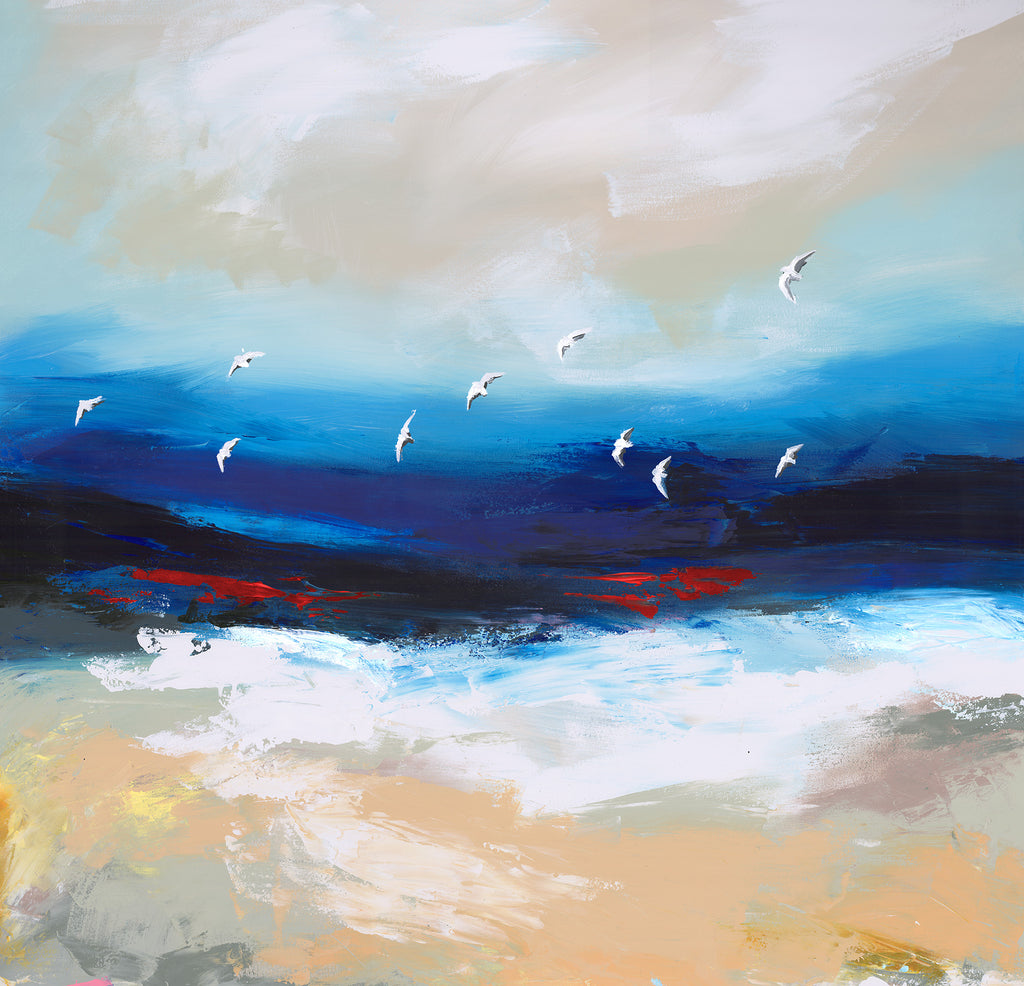 Canvas-WTC13F - Ocean's Ember Large Framed Canvas-Will Thompson