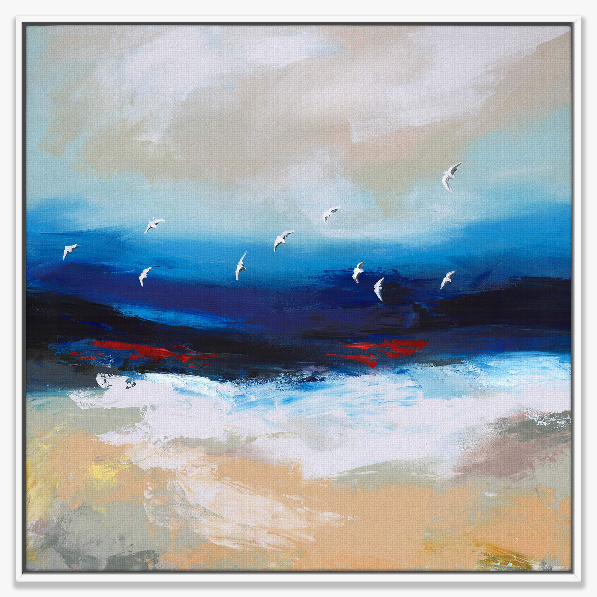 Canvas-WTC13F - Ocean's Ember Large Framed Canvas-Will Thompson