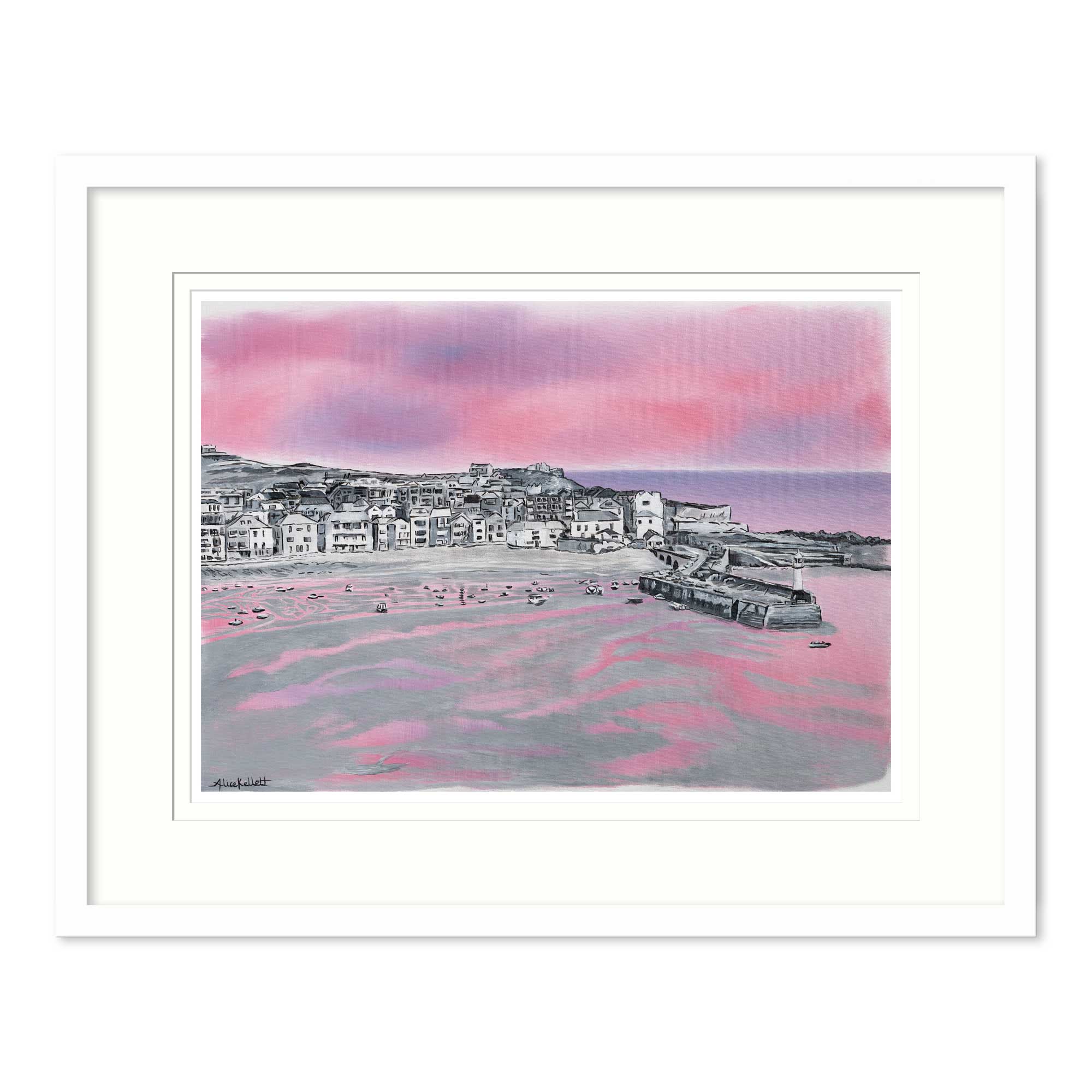 Framed Print-AK03F - St Ives Med Framed Print-Whistlefish