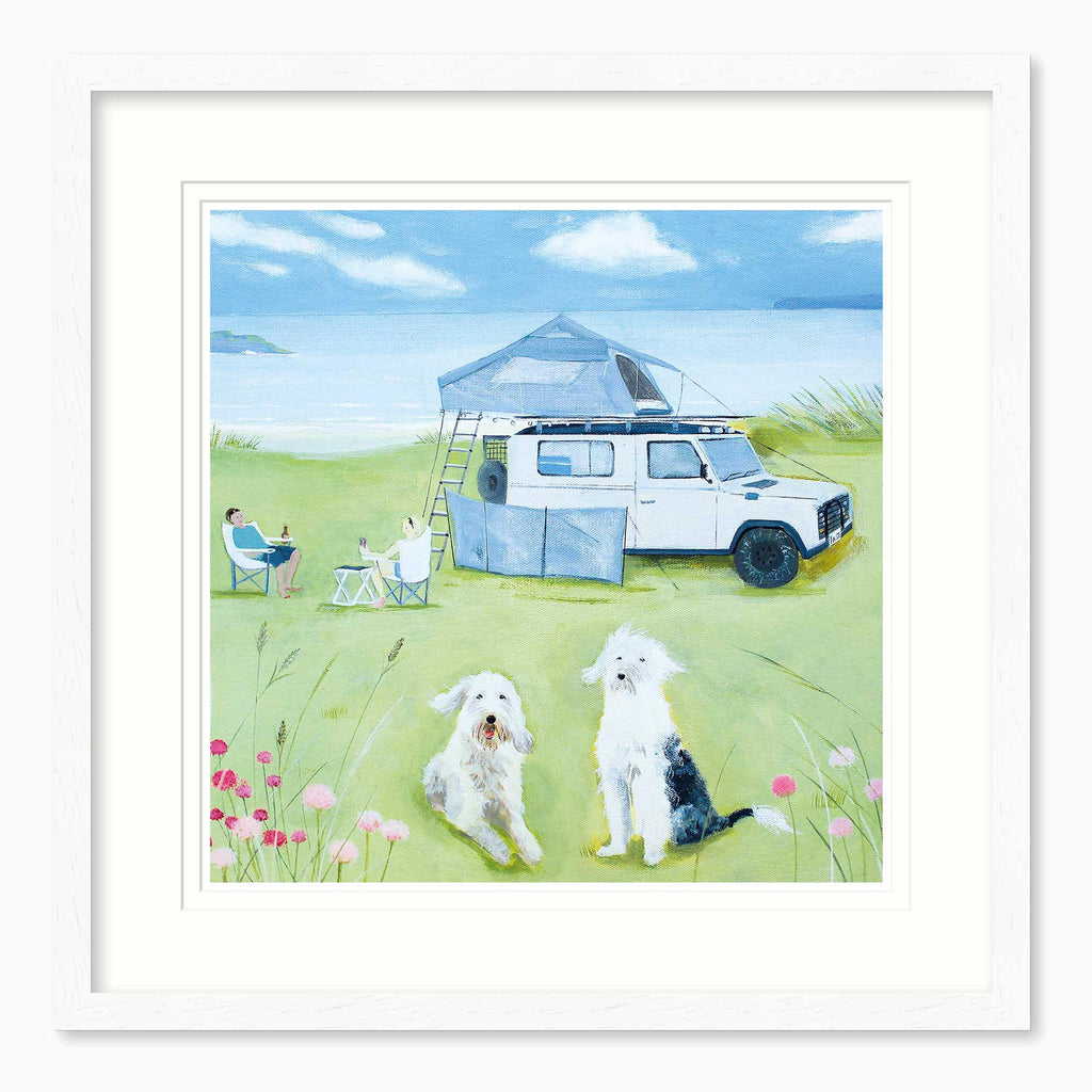 Framed Print-HC300F - Camping In The Dunes Framed Print-Hannah Cole