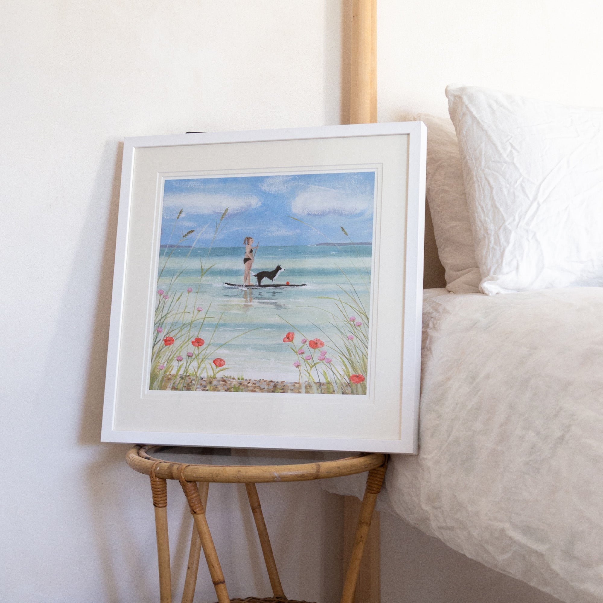 Framed Print-HC301F - Paddle Boarding Framed Print-Hannah Cole