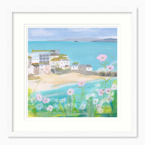 Framed Print-HC312F - Cow Parsley & Poppies Framed Print-Hannah Cole