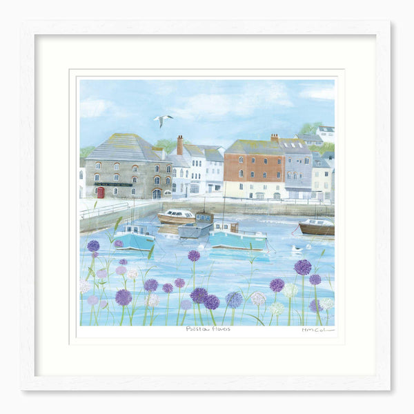 Framed Print-HC313F - Padstow Flowers Framed Print-Hannah Cole