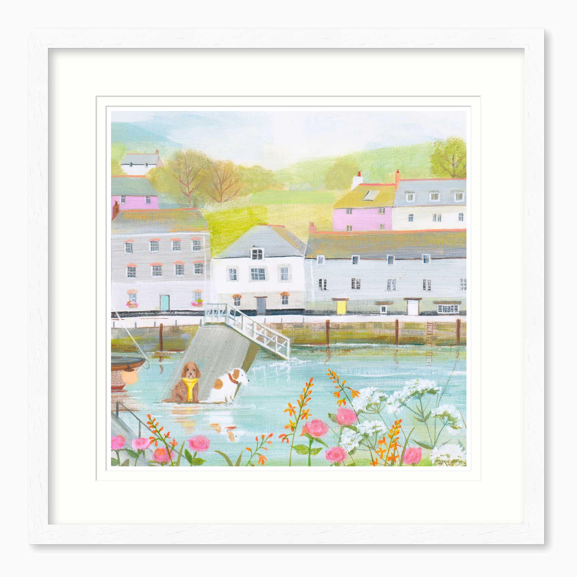 Framed Print-HC318F - Slipway Framed Print-Hannah Cole