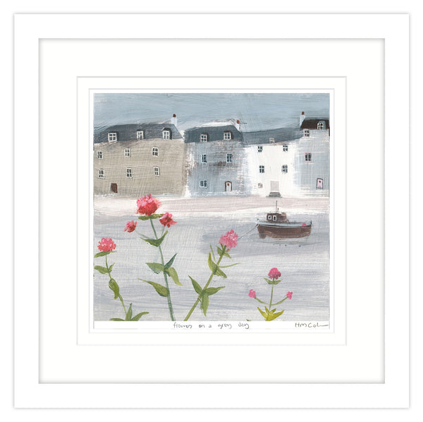 Framed Print-HC31F - Flowers on a Grey Day Small Framed Print-Whistlefish