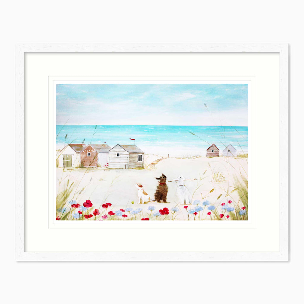 Framed Print-HC336F - Fun In The Dunes Framed Print-Hannah Cole