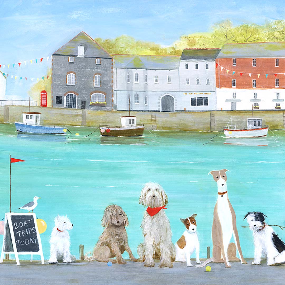 Framed Print-HC355F - Boat Trip Framed Print-Hannah Cole