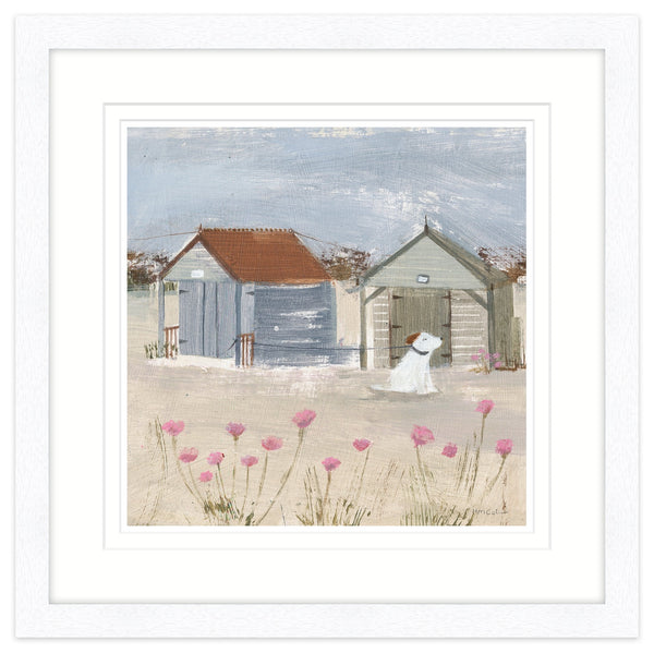 Framed Print-HC70F - The Old Beach Huts Large Framed Print-Whistlefish
