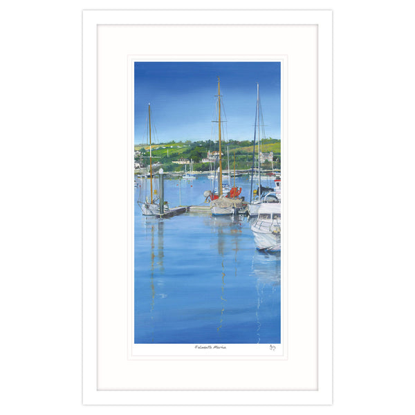 Framed Print-IC123F - Falmouth Marina Framed Print-Whistlefish