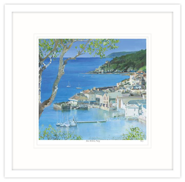 Framed Print-IC142F - Blue Horizon, Fowey Large Framed Print-Whistlefish