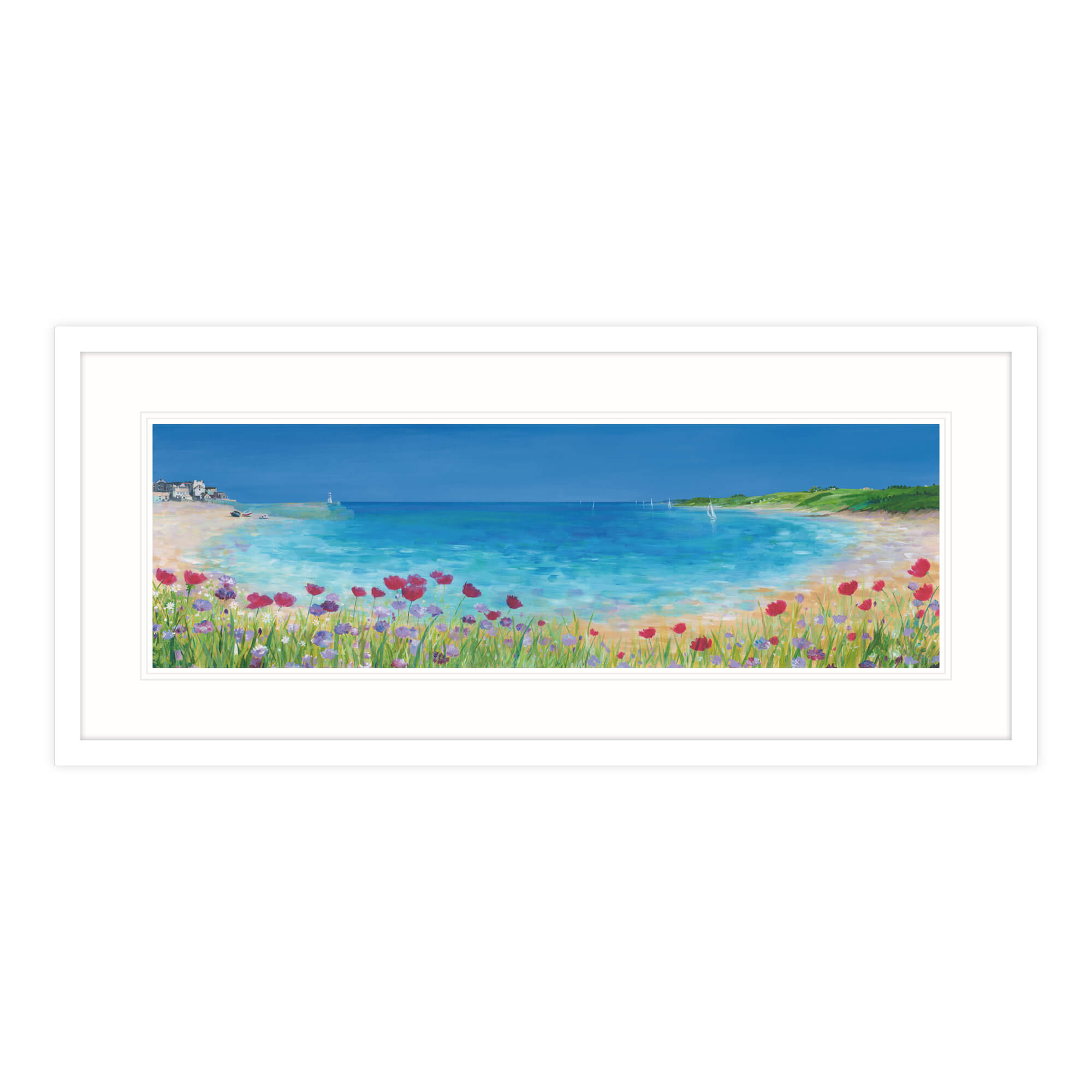 Framed Print-IC198F - St Ives Summer Bouquet Framed Print-Whistlefish