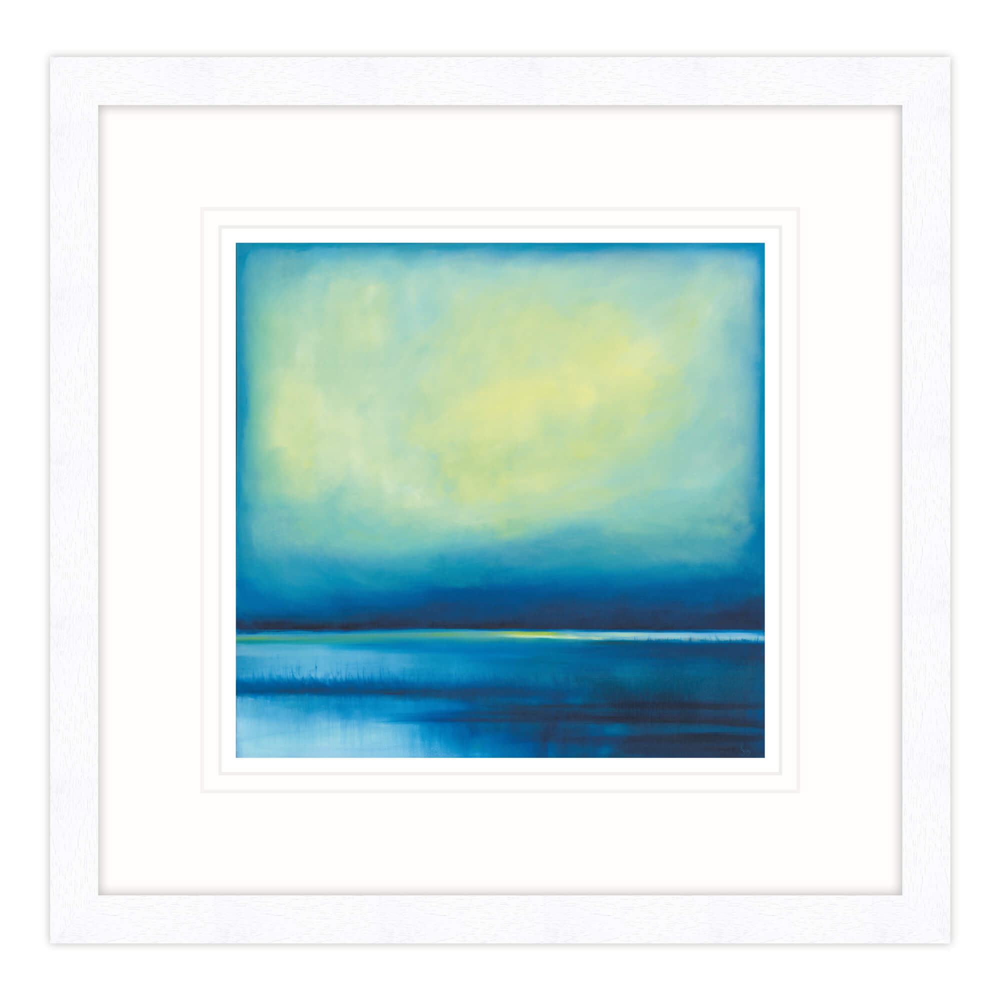 Framed Print-IC233F - Aqua Skies, Marazion Marshes Framed Print-Whistlefish