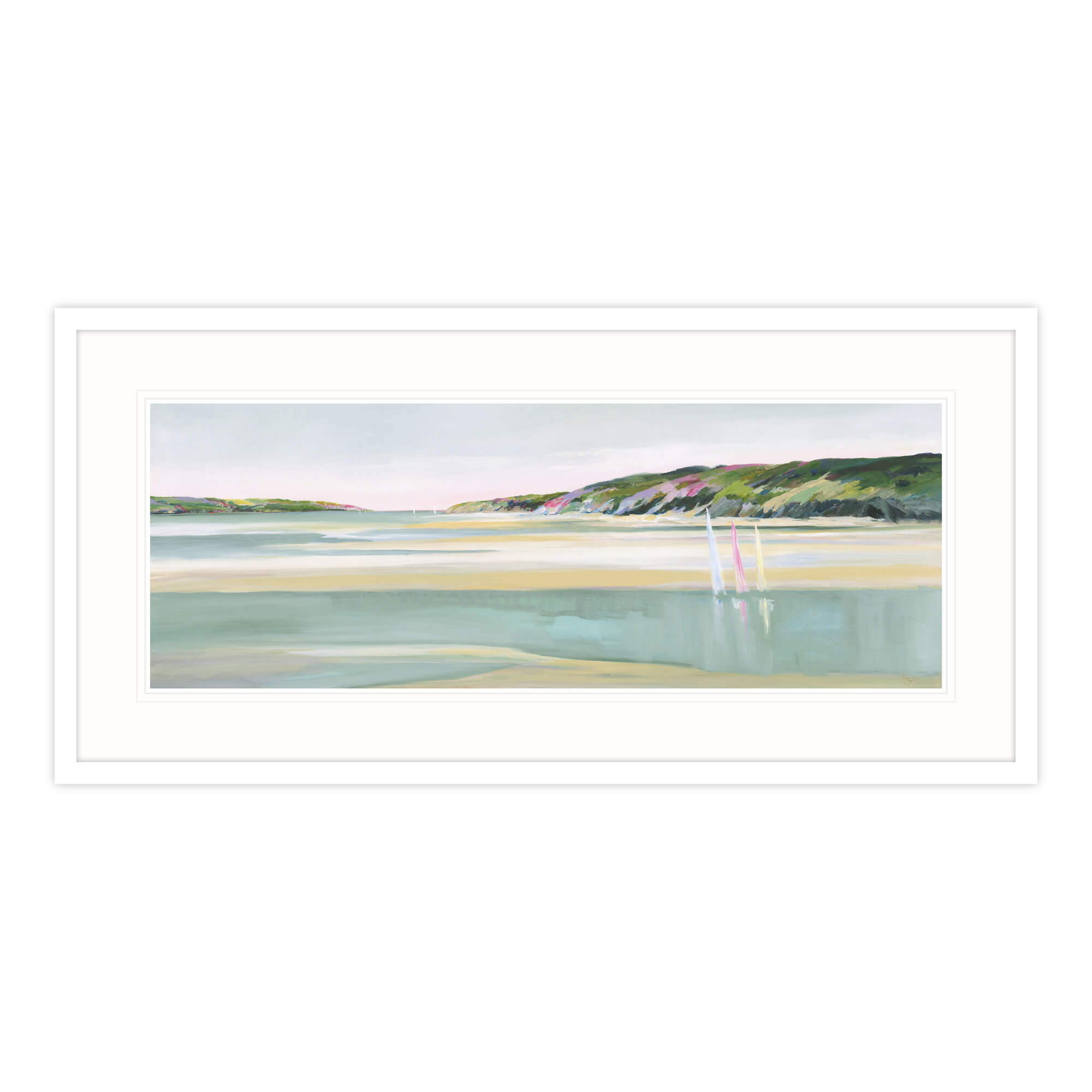 Framed Print-IC257F - Wait for the Turning Tide Framed Print-Whistlefish