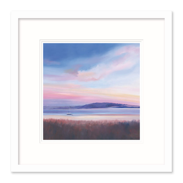 Framed Print-IC272F - Sundown, Camel Estuary-Whistlefish