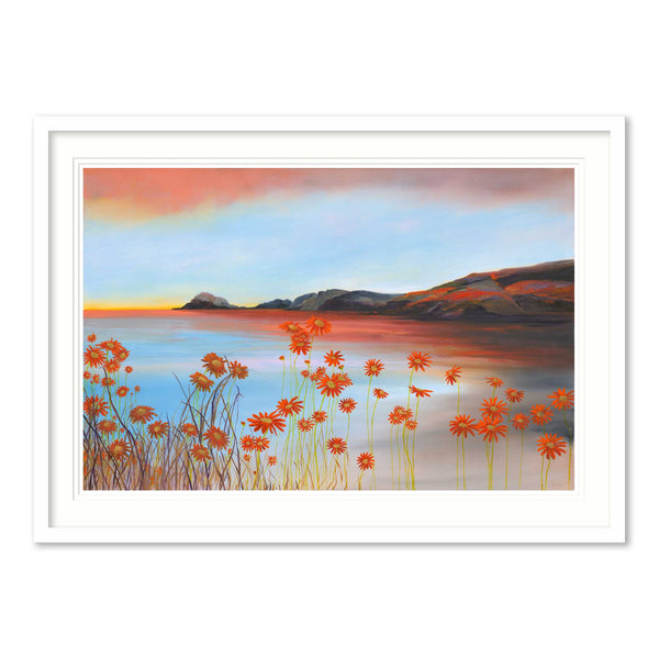 Framed Print-IC289F - Sundown Portreath Large framed Print-Whistlefish