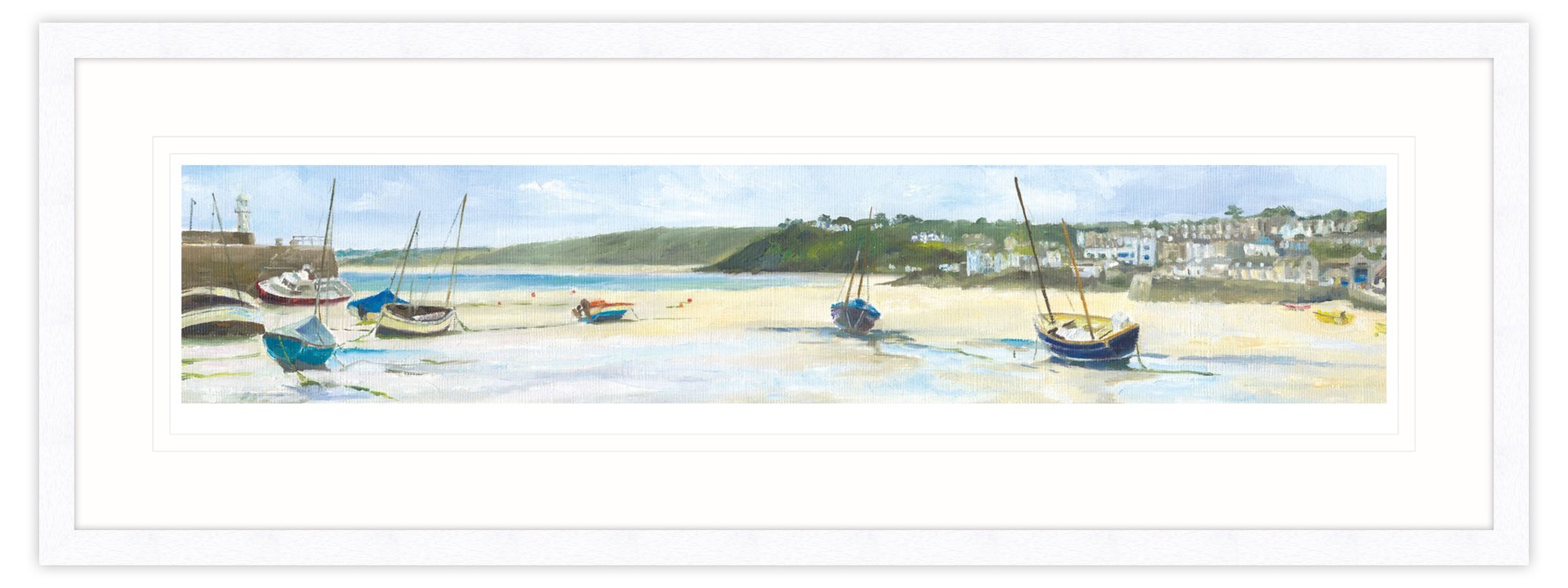 Framed Print-IC58F - Boats at Low Water Framed Print-Whistlefish