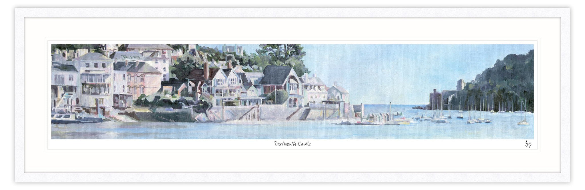 Framed Print-IC70F - Dartmouth Castle Framed Print-Whistlefish