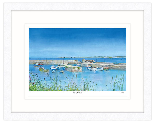 Framed Print-IC99F - Newquay Harbour Framed Print-Whistlefish