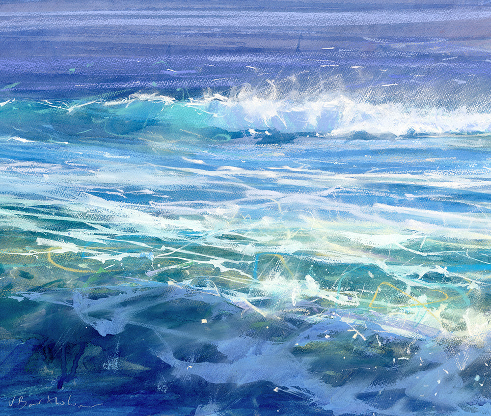 Framed Print-JBPA-BOR-107F - Breaker On The Reef Framed Print-James Bartholomew