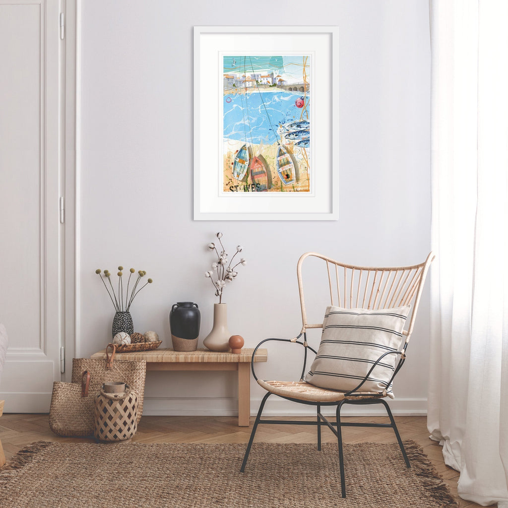 Framed Print-BART131F - St Ives Montage Large Framed Print-Whistlefish
