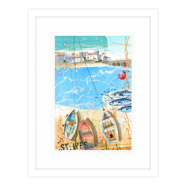 Framed Print-BART131F - St Ives Montage Large Framed Print-Whistlefish