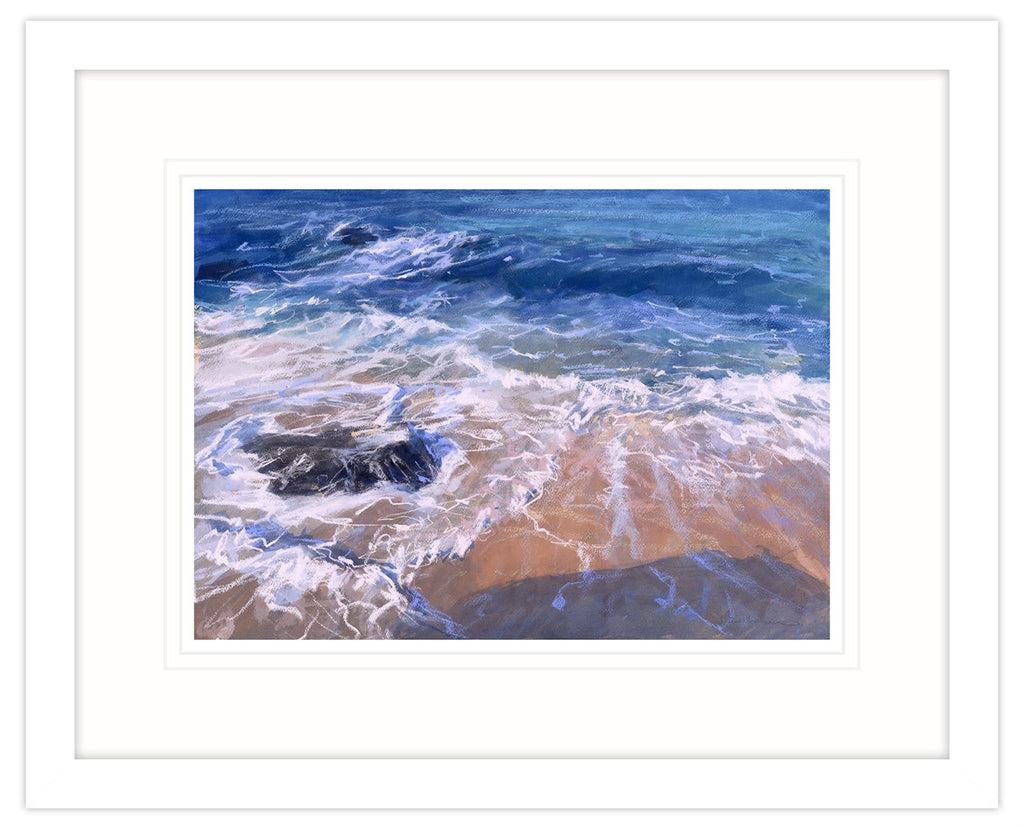 Framed Print - BART75F - Porthmeor Wash Framed Print - Zawn Reath Breaker Framed Print - Whistlefish
