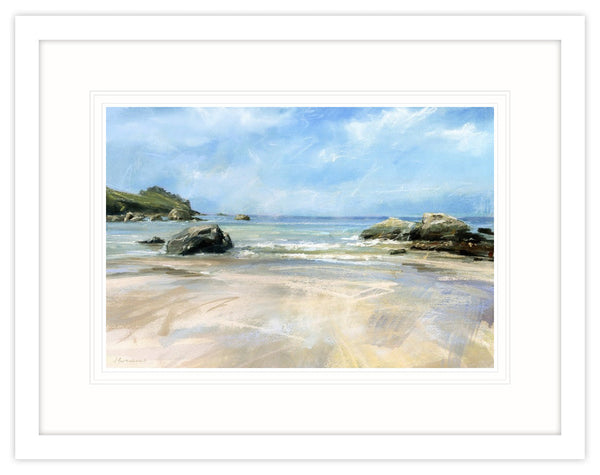 Framed Print-BART49F - Treen Cove nr Zennor-Whistlefish