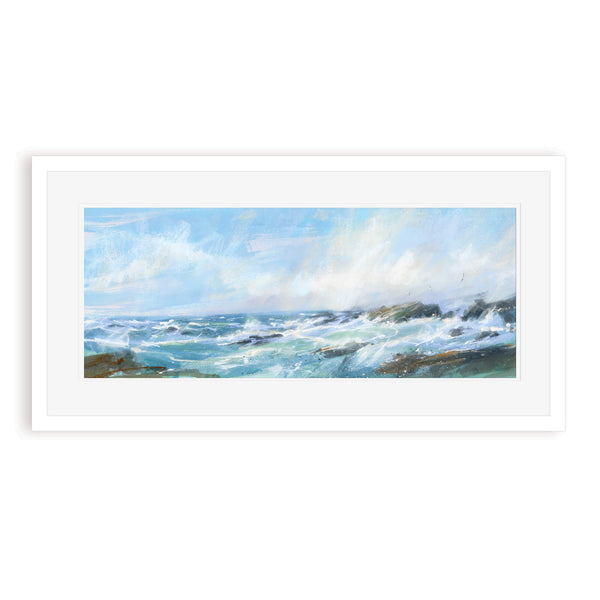 Framed Print-BART86F - Terns over the Point-Whistlefish
