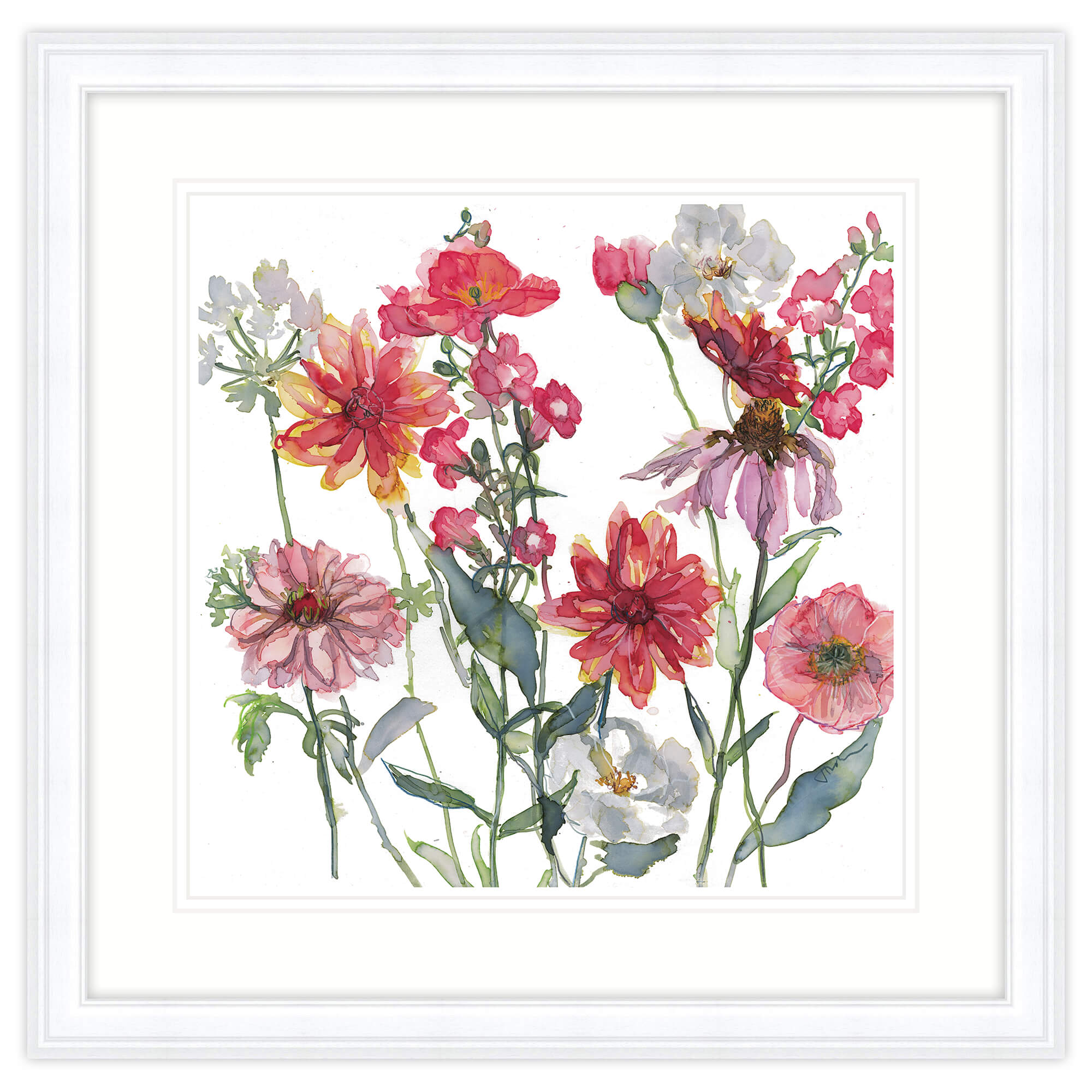 Framed Print-JT42F - Poppies Framed Print-Whistlefish