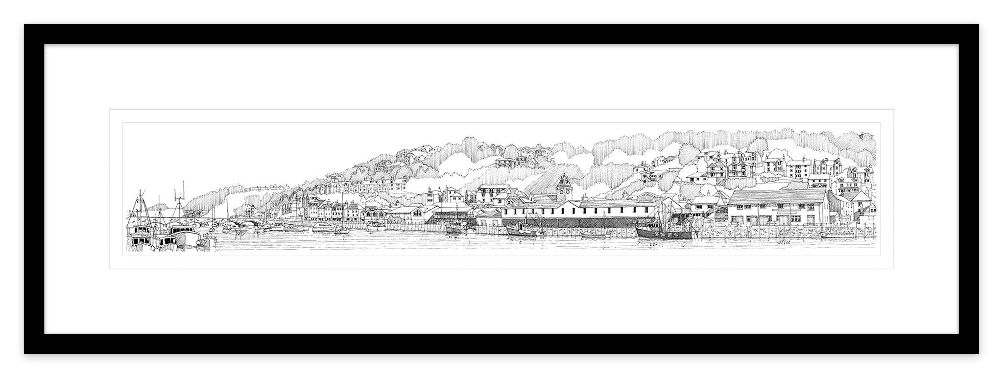 Framed Print-JW175F - Waterfront Looe Framed-Whistlefish