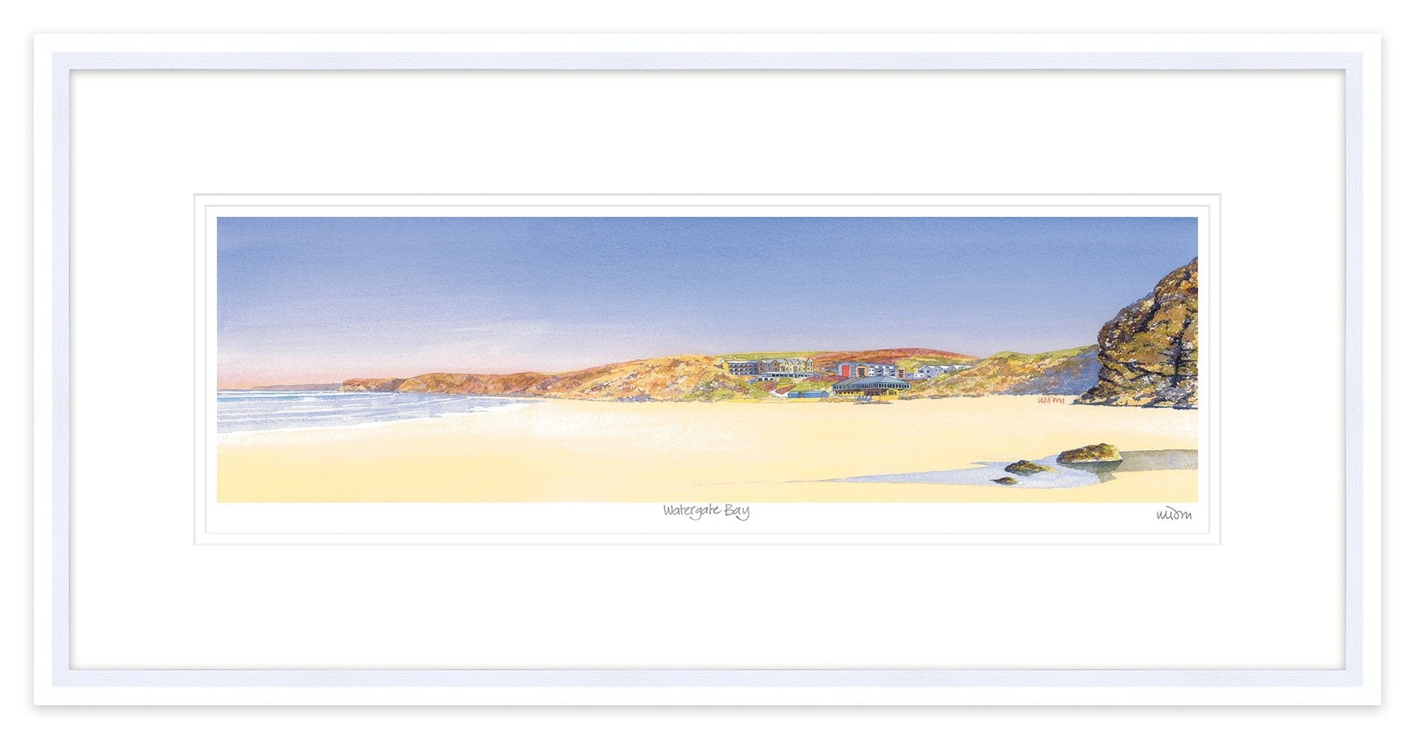 Framed Print-JW178F - Watergate Bay Framed-Whistlefish