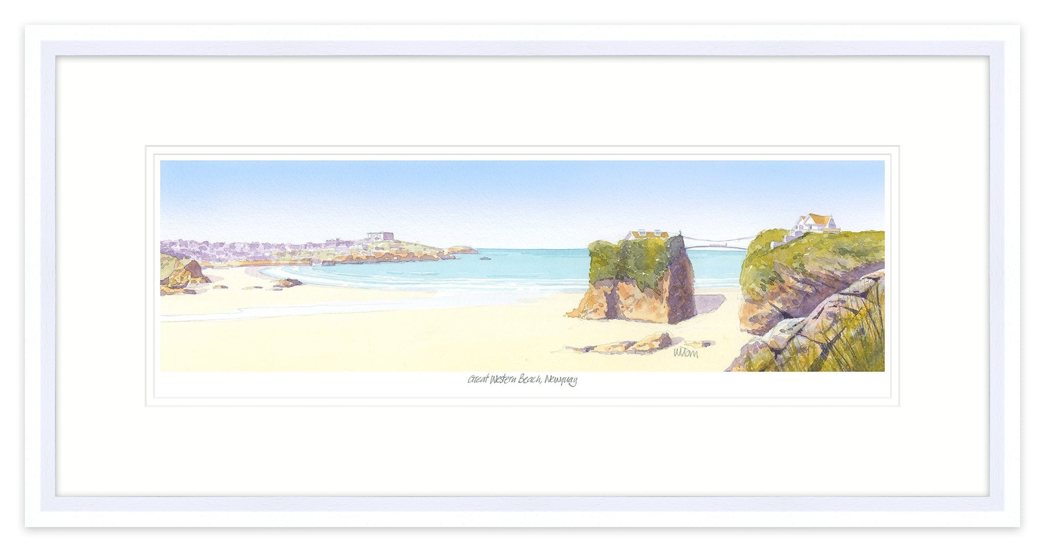 Framed Print-JW215F - Towan Beach Framed-Whistlefish