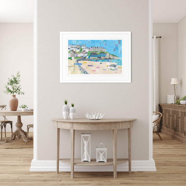 Framed Print-LP181F - Perranporth Beach-Whistlefish