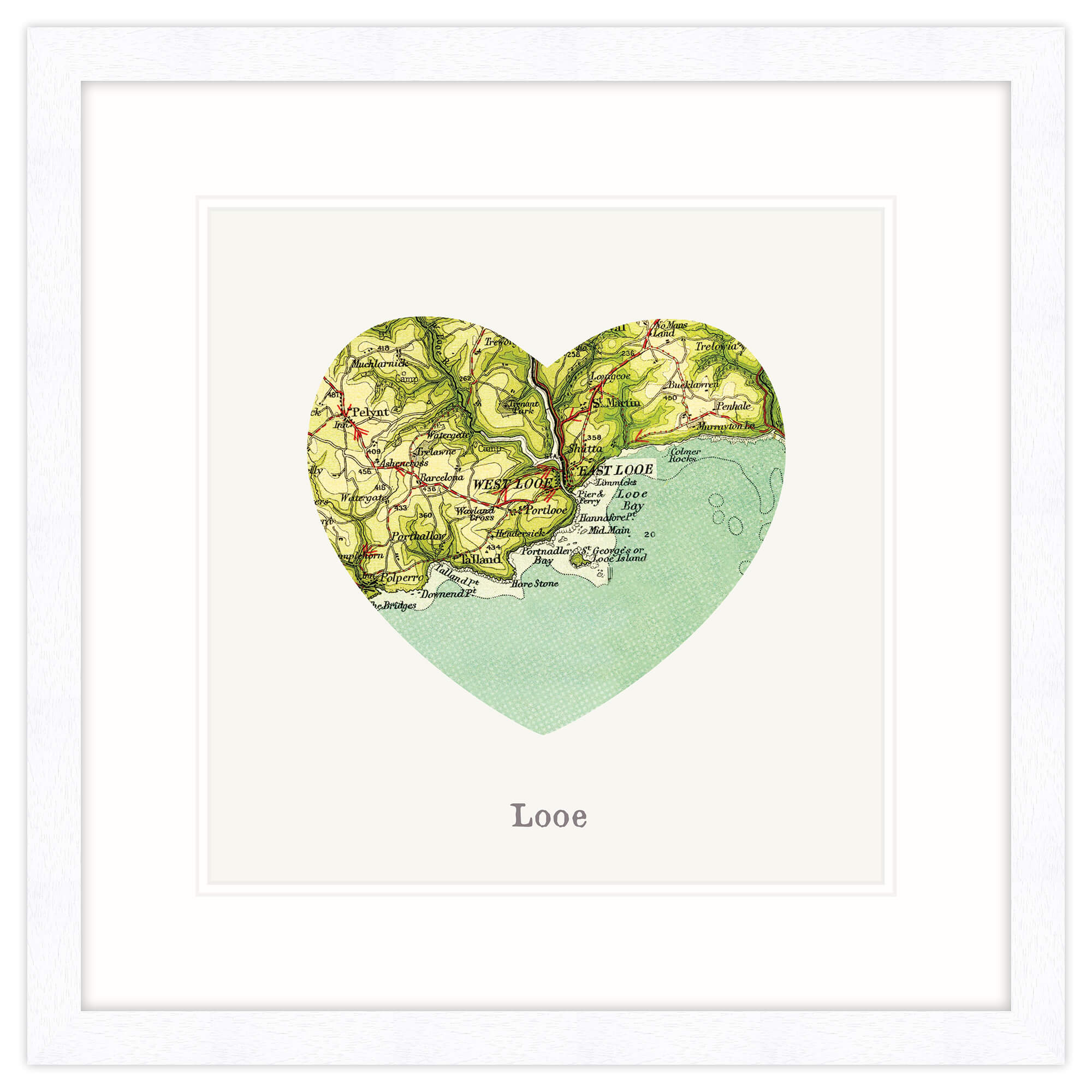 Framed Print-RS42F - I Love Looe Framed Print-Whistlefish