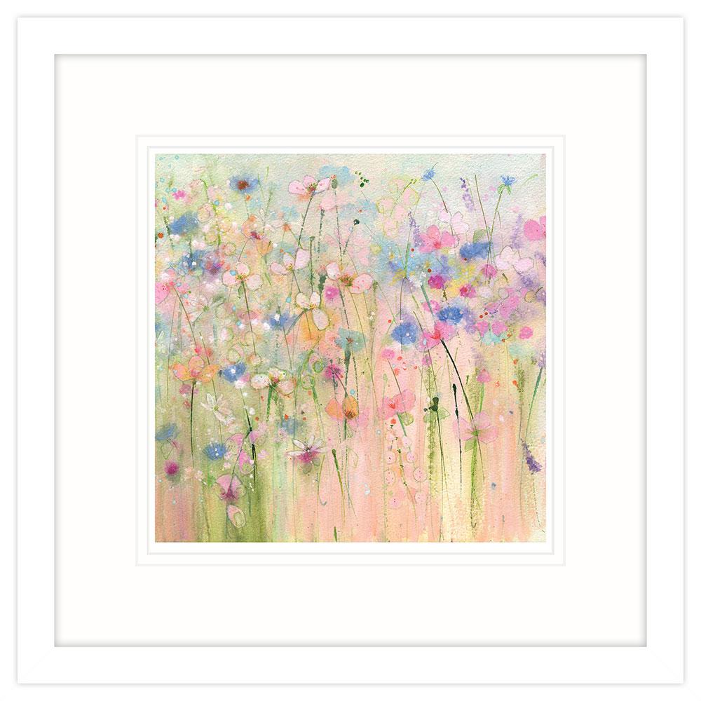 Framed Print-SF72F - Pastel Blooms Small Framed Art Print-Whistlefish