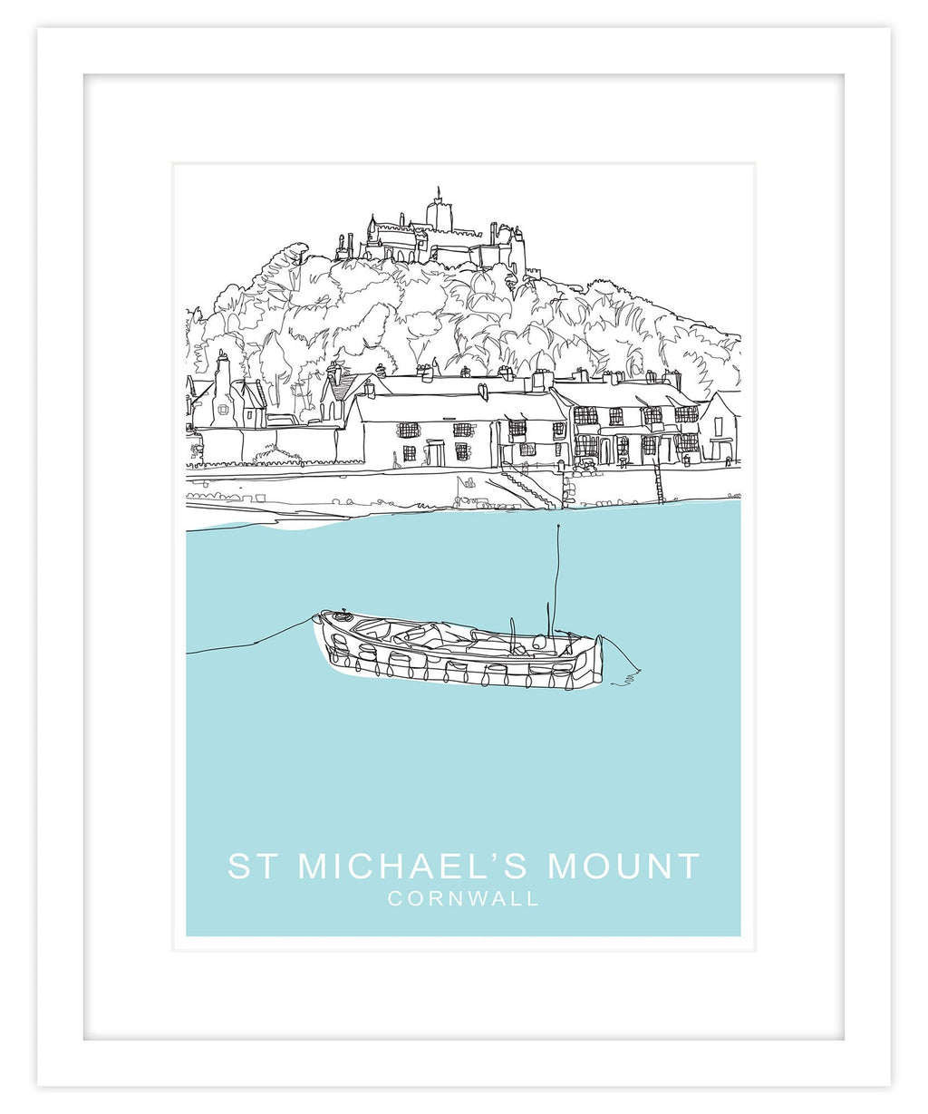 Framed Print-SH35F - St Michaels Mount Framed Travel Print-Whistlefish