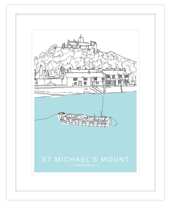 Framed Print-SH35F - St Michaels Mount Framed Travel Print-Whistlefish