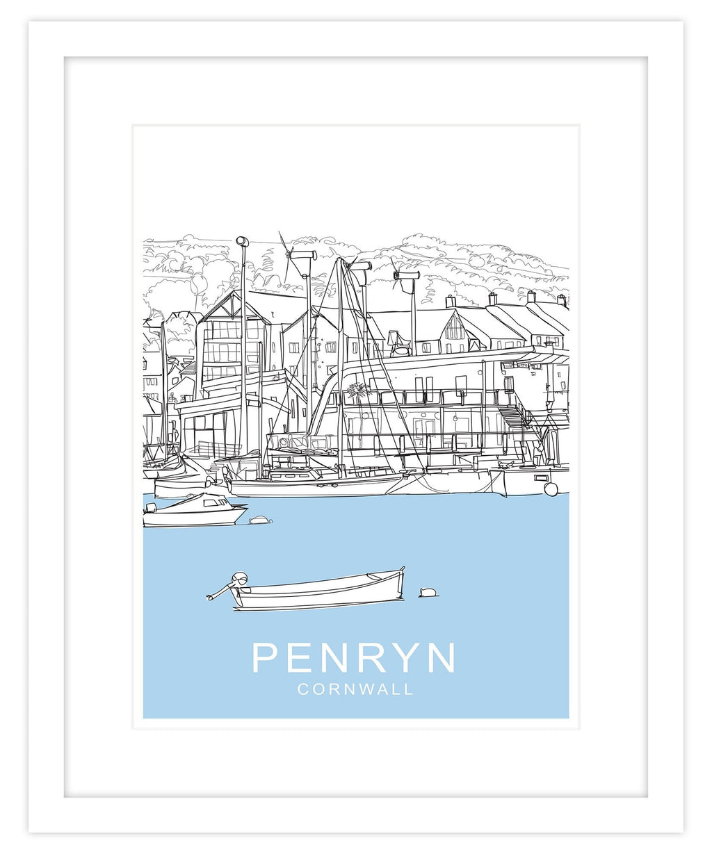 Framed Print-SH37F - Penryn Framed Travel Print-Whistlefish
