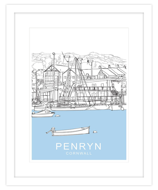Framed Print-SH37F - Penryn Framed Travel Print-Whistlefish