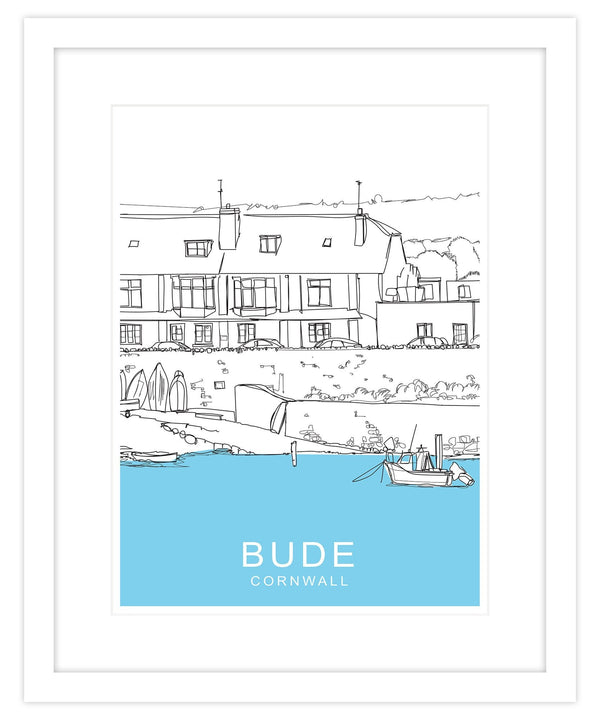 Framed Print-SH41F - Bude Framed Travel Print-Whistlefish