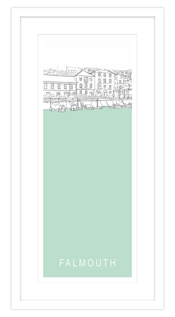 Framed Print-SH67F - Falmouth Long Framed Print-Whistlefish