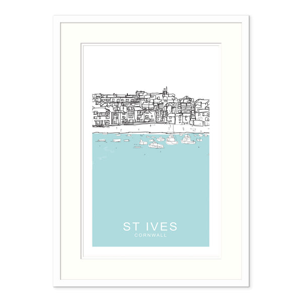 Framed Print-SH74F - St Ives Blue Large Framed Print-Whistlefish